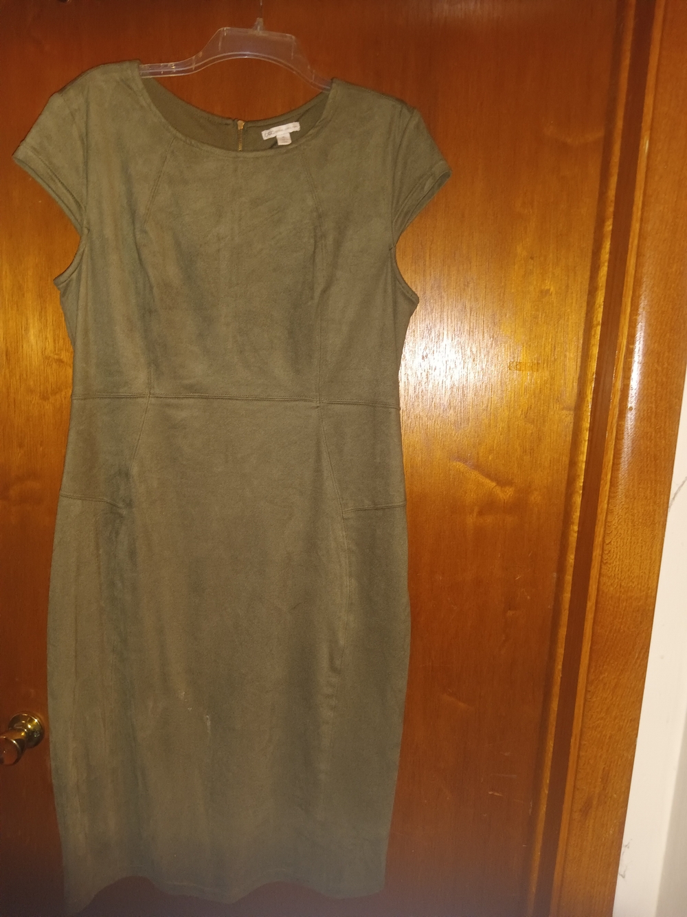 Classic Olive Green Sheath Dress - Women